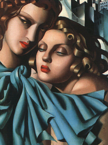 Two Girls painting - Tamara de Lempicka Two Girls art painting